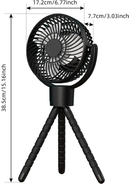 120° Dönebilen Şarj Edilebilir Geçici Takılabilir El Fanı Gece Işığı ile (Yurt Dışından) indirimleri