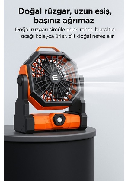 Taşınabilir LED Fenerli Kamp Vantilatörü, Şarj Edilebilir Çadır Vantilatörü X3 (Yurt Dışından) modelleri