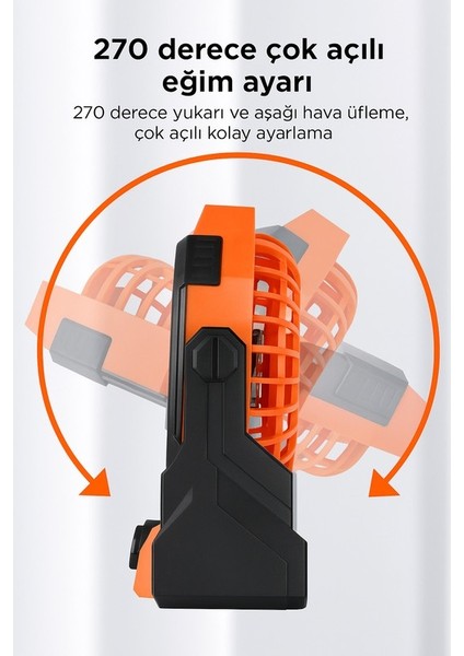 Taşınabilir LED Fenerli Kamp Vantilatörü, Şarj Edilebilir Çadır Vantilatörü X3 (Yurt Dışından) indirimleri