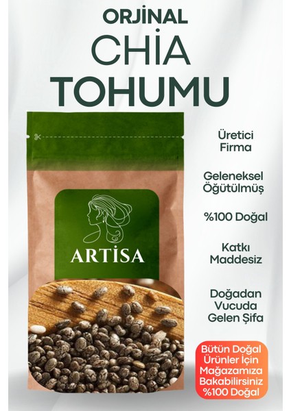 Doğal Chia Tohumu 200 gr ( Taze Mahsul, Katkısız, Ekonomik )