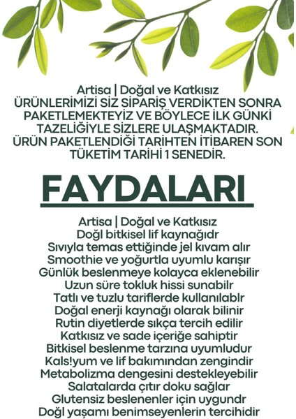 Doğal Chia Tohumu 200 gr ( Taze Mahsul, Katkısız, Ekonomik ) fiyatları