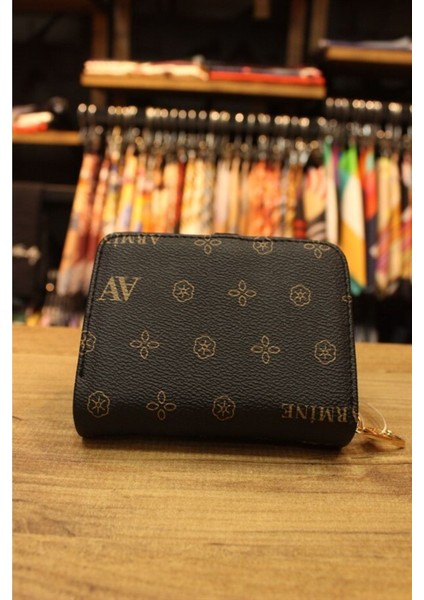 Şık Siyah Baskılı Çok Amaçlı Cüzdan, Günlük Kullanım Için Uygun fiyatları