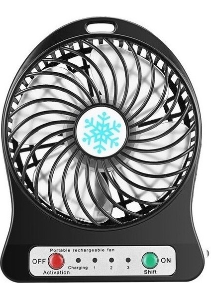USB Masaüstü Fan Taşınabilir Şarj Edilebilir LED Yurt Mini Hediye Fan (Yurt Dışından)