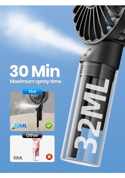 Şarjlı Mini El Fanı ve Masa Fanı Soğutucu Pervane Taşınabilir Şarj Edilebilir Sulu Buharlı Serinletici (Yurt Dışından) fiyatları