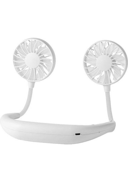 Eller Serbest Boyun Bandı Asılı USB Şarj Edilebilir Çift Fan Mini Hava Soğutucu Yaz Taşınabilir Fanlar (Yurt Dışından)