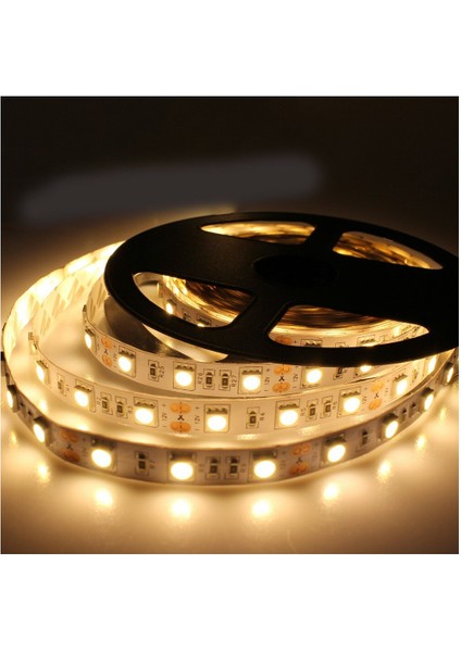 3 Çip 60 LED'li 5 Metre Silikonsuz Şerit LED 3000K Günışığı AS01-00300