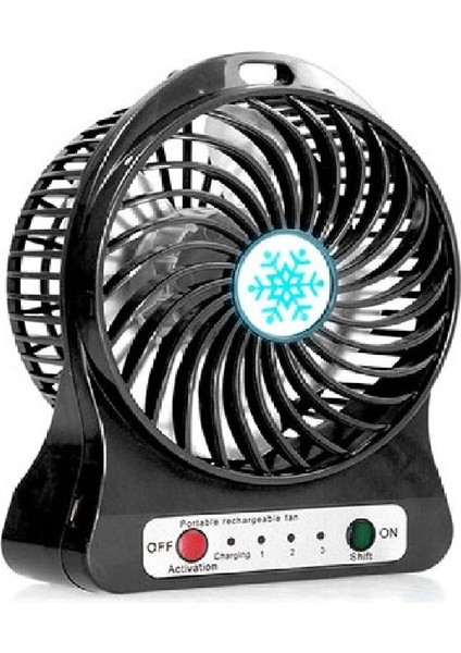 Portatif Mini USB Fan Şarj Edilebilir Masaüstü Vantilatör (Yurt Dışından)