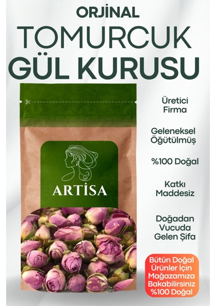 Doğal Tomurcuk Gül Kurusu Çayı 100 gr ( Taze Mahsul, Katkısız, Ekonomik )