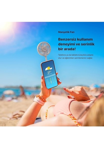 Manyetik Fan Taşınabilir Vantilatör USB Type-C Şarj Edilebilir Ultra Sessiz 3 Hız Kademeli Soğutucu Magsafe Telefon Fanı X6104 Siyah (Yurt Dışından) indirimleri