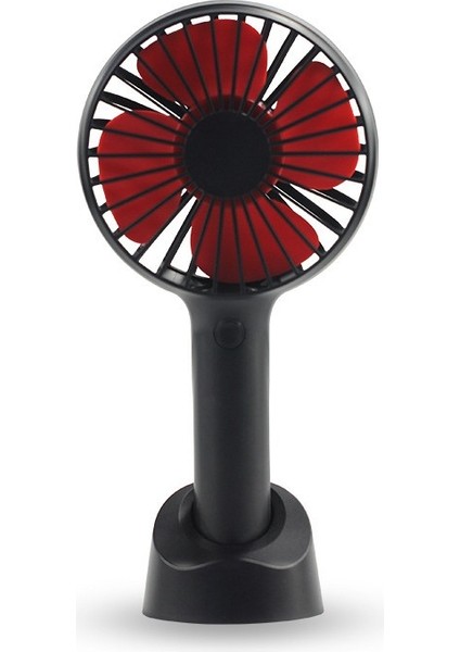 Mini Eller Serbest Fan Şarj Edilebilir, 3 Rüzgar Hızı 2500MAH Pil Kapasitesi, Açık Havada Yürüyüş Için Stand Tabanlı Siyah (Yurt Dışından)