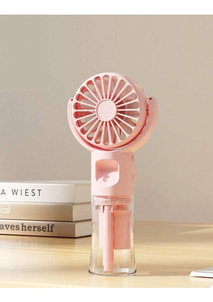 Yeni Taşınabilir Mini Su Spreyli Sulu Buharlı 3 Kademeli Vantilatör USB Şarj Edilebilir El Fanı (Yurt Dışından)