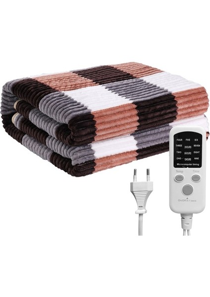 1.8x1.ektrikli Isıtmalı Battaniye Şerit Şekli Elektrikli Yatak Kalın Isıtmalı Battaniye Termostat Halı 220V Ab Tak A (Yurt Dışından)