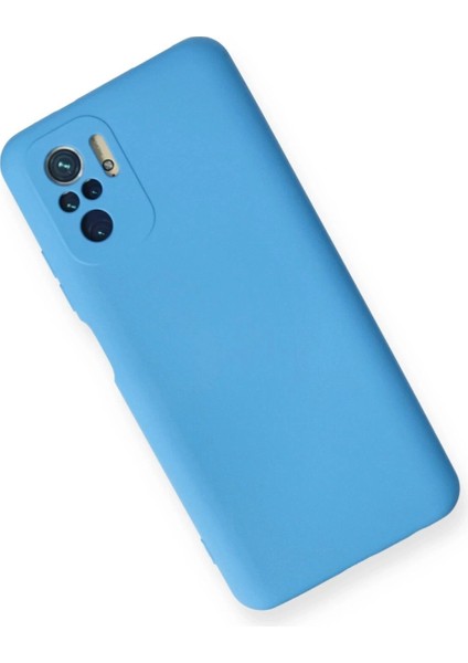 Xiaomi Redmi Note 10 Kılıf Nano Içi Kadife Silikon - Mavi modelleri