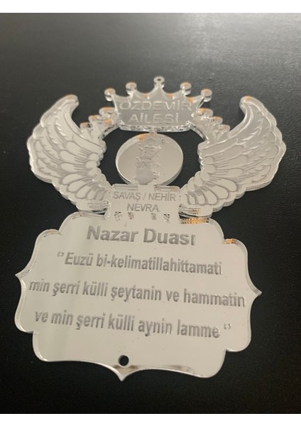 Araba Süsü Pleksi Dikiz Aynası Süsü Nazar Duası (Yurt Dışından)