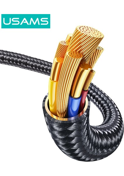 SJ744 100W Type-C Hızlı Şarj Kablosu – 1.2m - Meteor Efektli modelleri