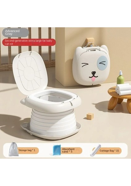 Cicibears Çocuk Katlanır Tuvalet - Beyaz (Yurt Dışından)
