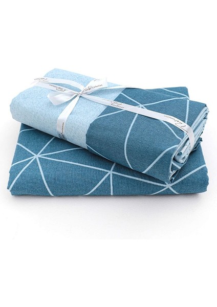 Çarşafı Lastikli Tek Kişilik Nevresim Takımı-Mia Mavi fiyatları