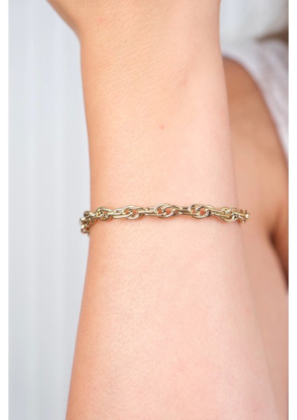 14 Ayar Altın Halka Zincir Bileklik 967 fiyatları