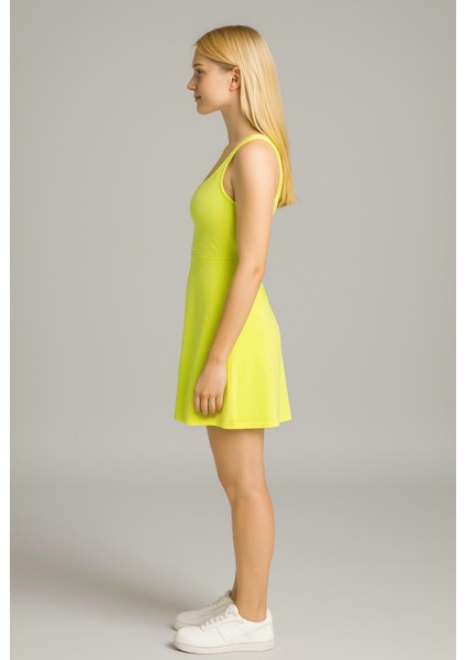 Kadın Sarı Askılı ELBISE-E2237 modelleri