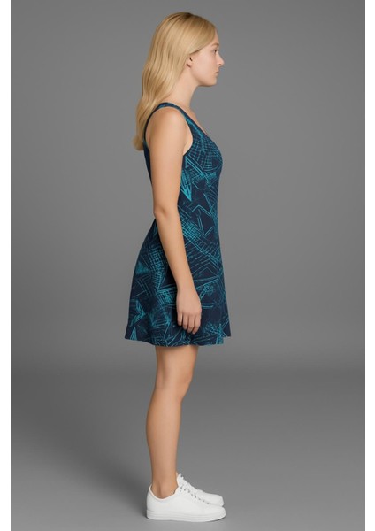 Kadın Lacivert Askılı ELBISE-E2237 fiyatları