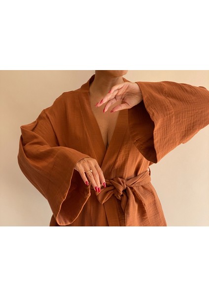 Cacao Müslin Kimono Kahverengi fırsatları