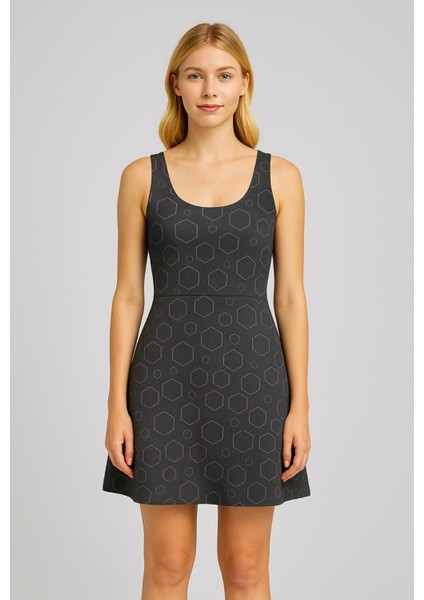 Kadın Siyah Askılı ELBISE-E2237