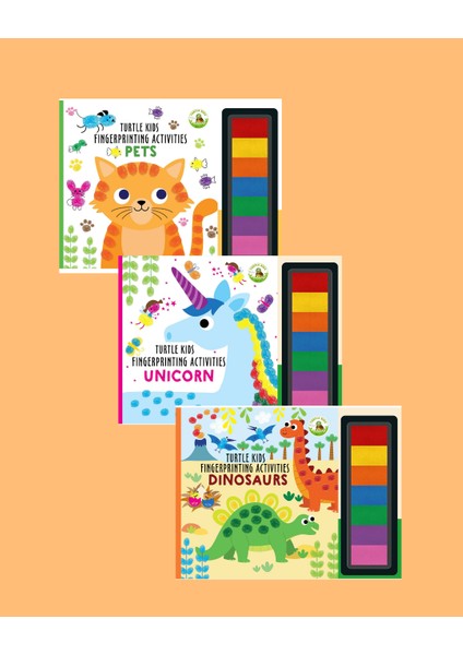 Fingerprint Activities Serisi 3'lü (Pets - Unicorn - Dinosaurs)