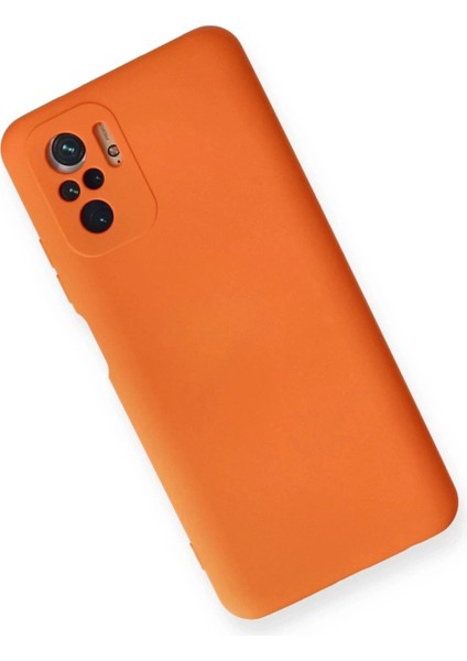 Xiaomi Redmi Note 10 Kılıf Nano Içi Kadife Silikon - Turuncu modelleri