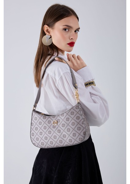 Kadın Omuz Çantası, Şık ve Hafif, Gümüş Renk, Günlük Kullanım Için Uygun