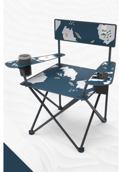 Qufi Katlanır Kamp Piknik Sandalyesi Rejisör Koltuğu - 2 Adet Mavi fiyatları