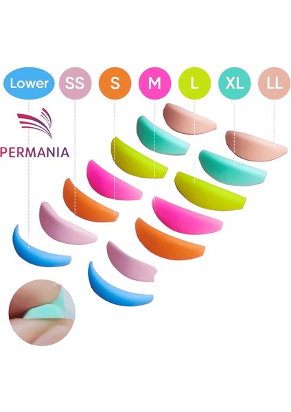 Kalıcı 14PC Silikon Kirpik Per Perman Çubuk Kirpik Asansör Padleri 'l' Curl Süper Yumuşak Extreme Extreme Kıvrığı Kıvrımlı Kirpik Kaldırma Araç Toolcolor: 7 Çift (Yurt Dışından)
