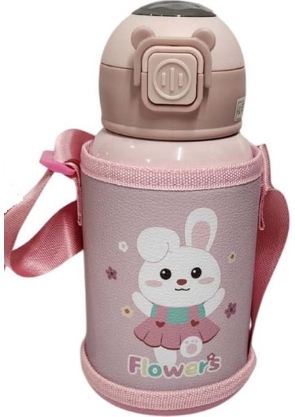-Taros Cute Pembe Animals Çelik Matara 500 ml