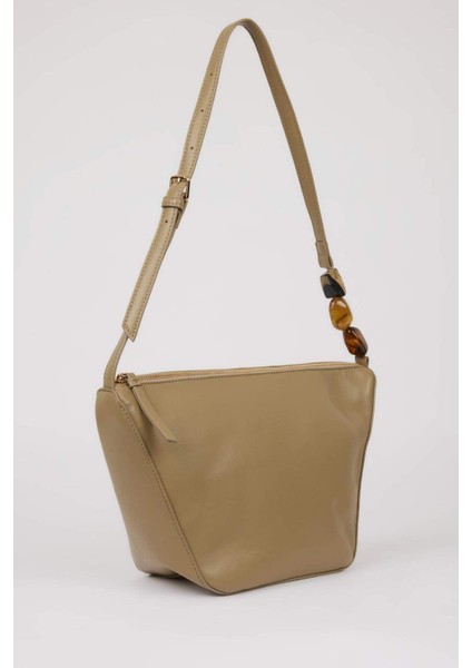 Haki Suni Deri Omuz Çantası E3441AXNS, Şık ve Kullanışlı Kadın Çantası modelleri