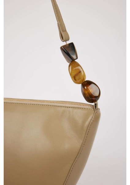 Haki Suni Deri Omuz Çantası E3441AXNS, Şık ve Kullanışlı Kadın Çantası fırsatları