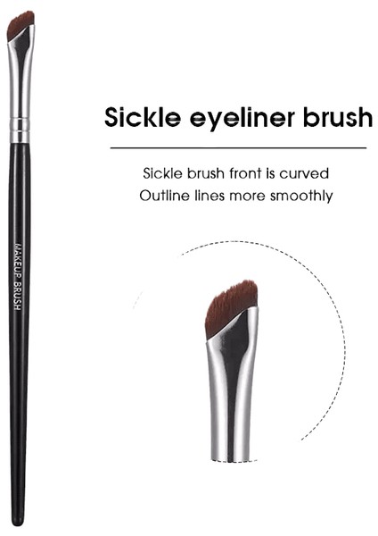 Orak Eyeliner Fırçası Eğitim Kıçı Kenar Makyaj Fırçası Göz Kapağı Yalan Ipekböceği Fırçası Kaş Fırçası Göz Makyaj Fırçası Renk: Blade Eyeliner Fırça (Yurt Dışından)