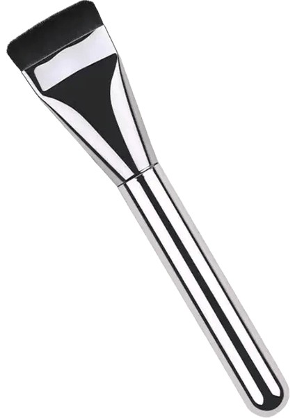 Bir Çizgi Temel Fırça Ultra-Inatsız Kapatçı Fırça Maske Maskesi Düz Kafa Toz Yumuşak Saç Güzellik Araçları Makeupbrushhandle Renk: Gümüş (Yurt Dışından)