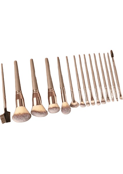 Makyaj Fırçası Seti Yumuşak Kaık Profesyonel Kozmetik Foundation Toz Göz Farı Kabuki Harmanlama Makyaj Fırçası Güzellik Aracı Makyaj Kolu Renk: 15PCS Kahverengi (Yurt Dışından)