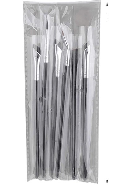 6pcs/set Has Göz Kalemi Bükülmüş Kapatıcı Makyaj Fırçaları Konik Göz Kapağı Makyaj Fırçası Düz Astar Sıvı Gözrüyü Renk: 6pc Koruyucu Kapak (Yurt Dışından)
