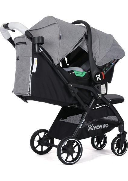 Wow Kabin Boy Tek Elle Kolay Katlanır Travel Bebek Arabası Autofold Grey Black indirimleri