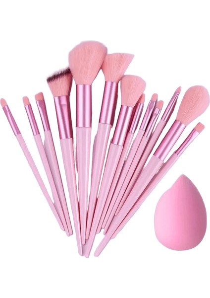 Makyaj Fırçası Seti Yumuşak Kaık Profesyonel Kozmetik Foundation Toz Göz Farı Kabuki Harmanlama Makyaj Fırçası Güzellik Aracı Makyaj Kolu Renk: 13PCS Pembe Yumurta (Yurt Dışından)