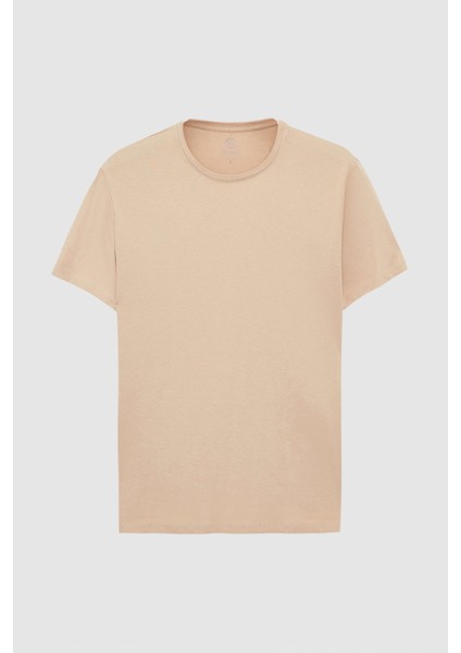 Slim Fit Vizon T-Shirt 4HC141996753M fırsatları