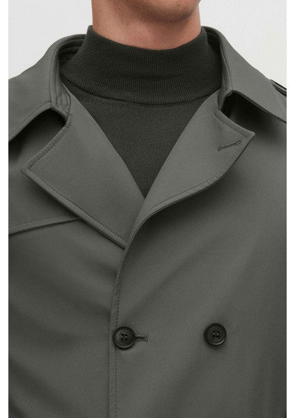 Ds Damat Regular Fit Haki Apoletli Beli Kemerli Pardösü/Trenckot 1HF08ORT00013 modelleri