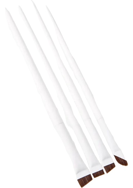 Blade Kaş Fırçası Süper Ince Açılı Düz ​​eyeliner Fırçası Kaş Kontur Astarı Makyaj Fırçaları Güzellik Kozmetik Araç Toolshandle Renk: 4pcs Siyah (Yurt Dışından)