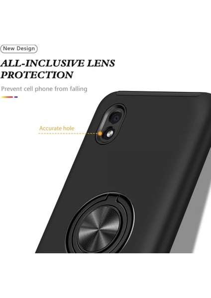 Samsung Galaxy A01 Core Kılıf Elit Yüzüklü Kapak - Siyah fırsatları