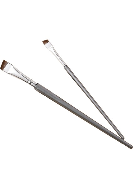 2pcs Blade Eyeliner Fırça Kaş Fırçası Taşınabilir Düz Ince Göz Astarı Kaş Kontur Makyaj Fırçaları Makyaj Araç Renk: Altın (Yurt Dışından)