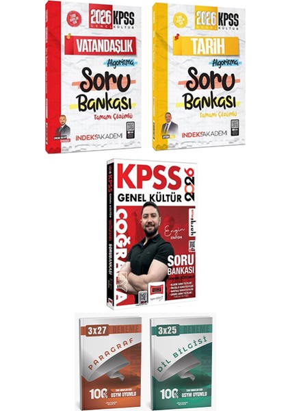 Anla Kazan 2026 Kpss Gygk Indeks Tarih Vatandaşlık Soru + Yargı Coğrafya Soru + Anlakazan Deneme 5li modelleri