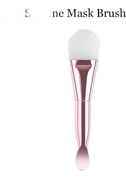 1pc Profesyonel Çift Uçlu Yumuşak Kıl Silikon Aşınma Dirençli Yüz Esnek Maske Fırçası Cilt Bakım Temizliği Güzellik Araçları Tapa Renk: Pembe Silikon (Yurt Dışından)