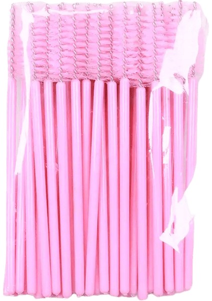 50/100PCS Kirpik Fırçaları Makyaj Fırçası Tek Kullanımlık Maskara Değnekleri Kırpanlar Için Kozmetik Uzatma Araç Renk: 100 Pcs Pembe (Yurt Dışından)