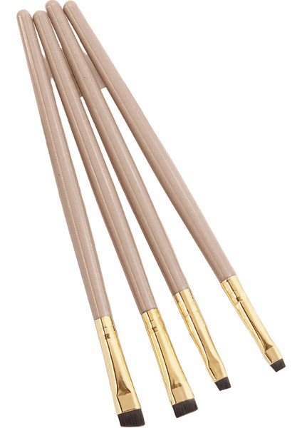 Maange 4 Parça Kaş Kontur Makyaj Fırçası Eyeliner Fırçası Taşınabilir Küçük Açılı Kaş Fırçası Kadın Makyaj Güzellik Araç Renk: Siyah (Yurt Dışından)