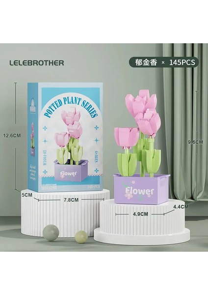 Çiçek Buket Mini Parçacık Yapı Taşları Çiçek Kiti 3D Diy Yaratıcı Bitkiler Ev Dekor Kızı Hediyesi Için Mikro Tuğlalar Yetişkinler Çocuk Boyu: Yeşil (Yurt Dışından)